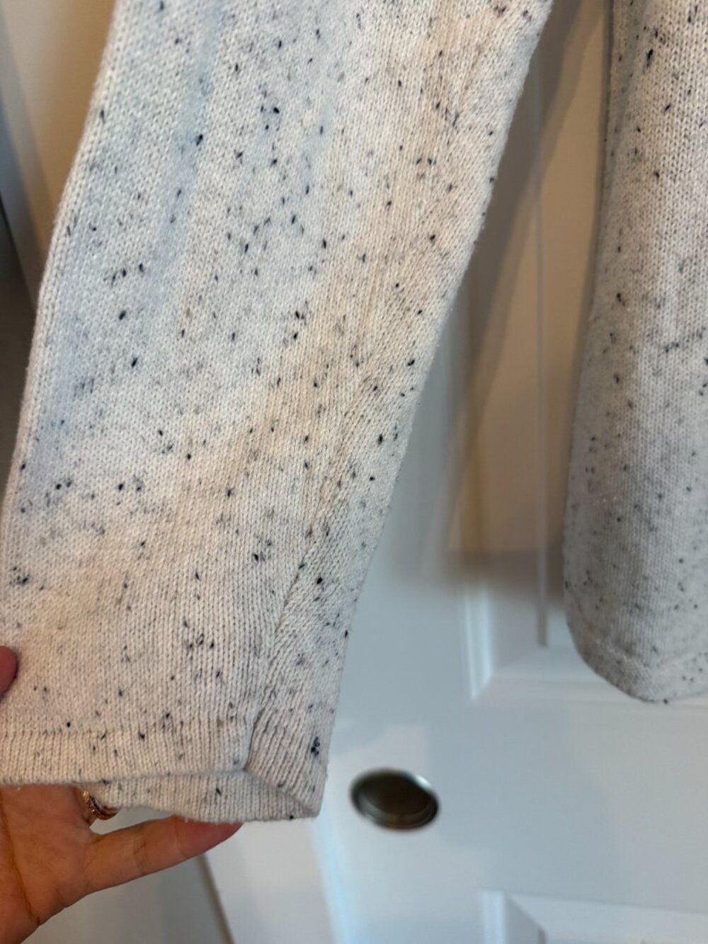 Karen Scott grey speckled crew neck sweater. - Picture 3 of 7